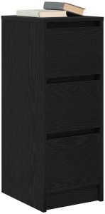 vidaXL Komoda Czarny Dąb 29,5x34x76 cm Drewno klejone 4