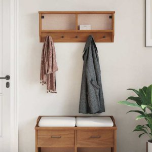vidaXL Wieszak ścienny na ubrania SANDNES 87x12x35cm Drewno lite Sosna 4