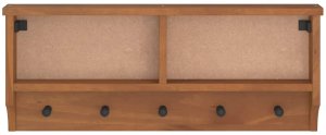 vidaXL Wieszak ścienny na ubrania SANDNES 87x12x35cm Drewno lite Sosna 5