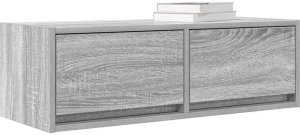 vidaXL Szafka RTV Szara Sonoma 80x31x25,5 cm Drewno klejone 4