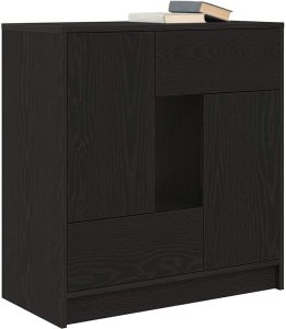 vidaXL Komoda z szufladami i drzwiami, czarny dąb, 70,5x34x74,5 cm 4