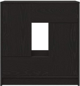 vidaXL Komoda z szufladami i drzwiami, czarny dąb, 70,5x34x74,5 cm 6