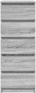 vidaXL Komoda z szufladami Szara Sonoma 37,5x35x99 cm Drewno klejone 6