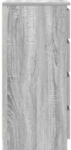 vidaXL Komoda z szufladami Szara Sonoma 37,5x35x99 cm Drewno klejone 7