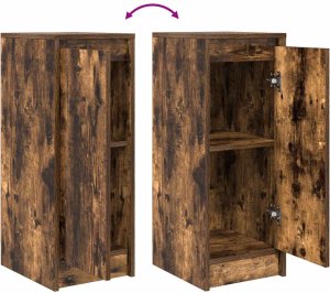 vidaXL Komoda Dąb wędzony 29,5x34x76 cm Drewno klejone 9