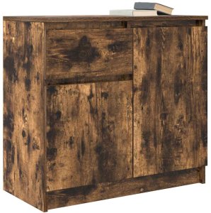 vidaXL Komoda z szufladą Dąb wędzony 71x35x65 cm Drewno klejone 3