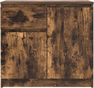 vidaXL Komoda z szufladą Dąb wędzony 71x35x65 cm Drewno klejone 5