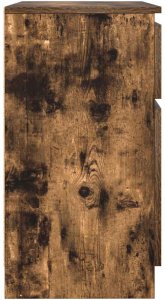 vidaXL Komoda z szufladą Dąb wędzony 71x35x65 cm Drewno klejone 6