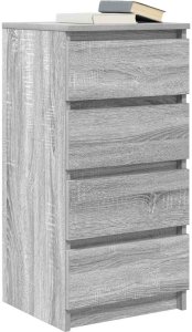 vidaXL Komoda Szara Sonoma 37,5x35x76 cm Drewno klejone 4