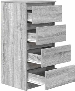 vidaXL Komoda Szara Sonoma 37,5x35x76 cm Drewno klejone 5