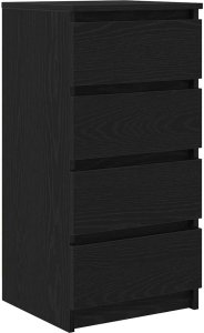 vidaXL Komoda Czarny Dąb 37,5x35x76 cm Drewno klejone 2