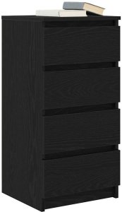 vidaXL Komoda Czarny Dąb 37,5x35x76 cm Drewno klejone 4