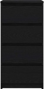 vidaXL Komoda Czarny Dąb 37,5x35x76 cm Drewno klejone 6