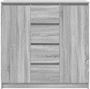 vidaXL Komoda z szufladami Szara Sonoma 100,5x35x98,5 cm 6