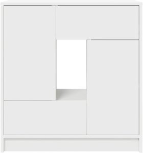 vidaXL Komoda z szufladami i drzwiami, biała, 70,5x34x74,5 cm 6