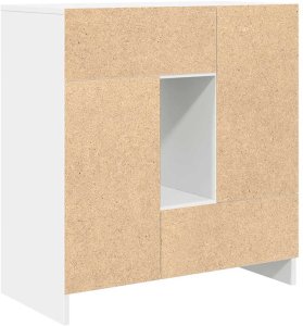 vidaXL Komoda z szufladami i drzwiami, biała, 70,5x34x74,5 cm 8