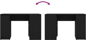 Biurko vidaXL Czarne 120 cm x 42 cm 9