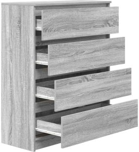 vidaXL Komoda Szara Sonoma 80x35x99 cm Drewno klejone 5