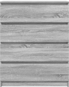 vidaXL Komoda Szara Sonoma 80x35x99 cm Drewno klejone 6
