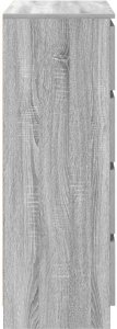 vidaXL Komoda Szara Sonoma 80x35x99 cm Drewno klejone 7