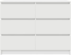 vidaXL Komoda Biała 100x35x76 cm Drewno klejone 6