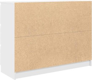 vidaXL Komoda Biała 100x35x76 cm Drewno klejone 8