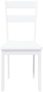 vidaXL Krzesła do jadalni 2 szt. Białe lite drewno gumowe 5