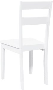 vidaXL Krzesła do jadalni 2 szt. Białe lite drewno gumowe 7