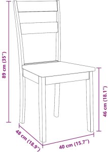 vidaXL Krzesła do jadalni 2 szt. Białe lite drewno gumowe 9