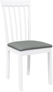 vidaXL Krzesła do jadalni z poduszkami 2 szt. Białe lite drewno gumowe 4