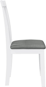 vidaXL Krzesła do jadalni z poduszkami 2 szt. Białe lite drewno gumowe 6