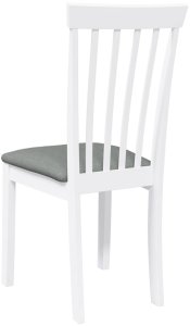 vidaXL Krzesła do jadalni z poduszkami 2 szt. Białe lite drewno gumowe 7