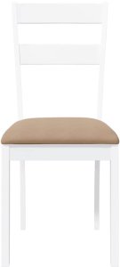 vidaXL Krzesła do jadalni z poduszkami 2 szt. Białe lite drewno gumowe 5