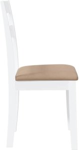 vidaXL Krzesła do jadalni z poduszkami 2 szt. Białe lite drewno gumowe 6