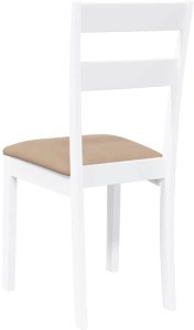vidaXL Krzesła do jadalni z poduszkami 2 szt. Białe lite drewno gumowe 7