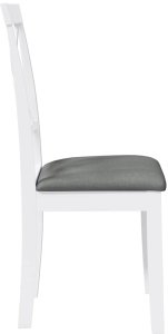 vidaXL Krzesła do jadalni z poduszkami 2 szt. Białe lite drewno gumowe 6