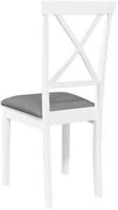 vidaXL Krzesła do jadalni z poduszkami 2 szt. Białe lite drewno gumowe 7