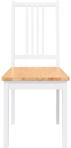 vidaXL Krzesła do jadalni 2 szt. Białe lite drewno gumowe 5