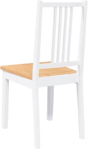 vidaXL Krzesła do jadalni 2 szt. Białe lite drewno gumowe 7