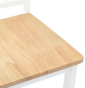 vidaXL Krzesła do jadalni 2 szt. Białe lite drewno gumowe 8