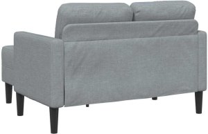 vidaXL Sofa 2-osobowa z szezlongiem w kształcie litery L, jasnoszara 6