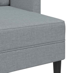 vidaXL Sofa 2-osobowa z szezlongiem w kształcie litery L, jasnoszara 8