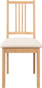 vidaXL Krzesła do jadalni z poduszkami 2 szt. drewno lite guma 5