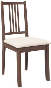 vidaXL Krzesła do jadalni z poduszkami 2 szt. lite drewno gumowe 4