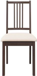 vidaXL Krzesła do jadalni z poduszkami 2 szt. lite drewno gumowe 5