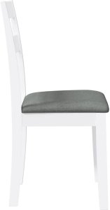 vidaXL Krzesła do jadalni z poduszkami 2 szt. Białe lite drewno gumowe 6