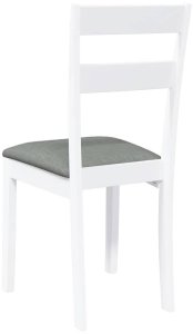vidaXL Krzesła do jadalni z poduszkami 2 szt. Białe lite drewno gumowe 7