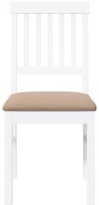 vidaXL Krzesła do jadalni z poduszkami 2 szt. Białe lite drewno gumowe 5