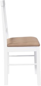 vidaXL Krzesła do jadalni z poduszkami 2 szt. Białe lite drewno gumowe 6