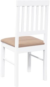 vidaXL Krzesła do jadalni z poduszkami 2 szt. Białe lite drewno gumowe 7